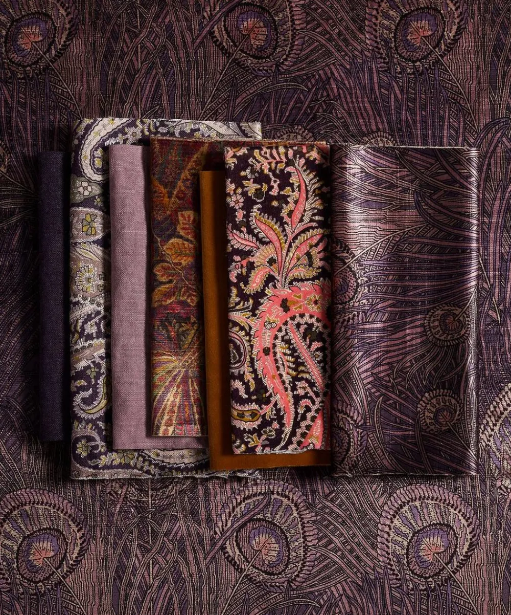 Liberty Interiors Furnishing Fabrics^Felix Raison Emberton Linen in Dragonfly