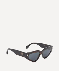 Fendi Sunglasses & Glasses^Roma Cat-Eye Havana Acetate Sunglasses