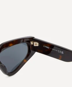 Fendi Sunglasses & Glasses^Roma Cat-Eye Havana Acetate Sunglasses
