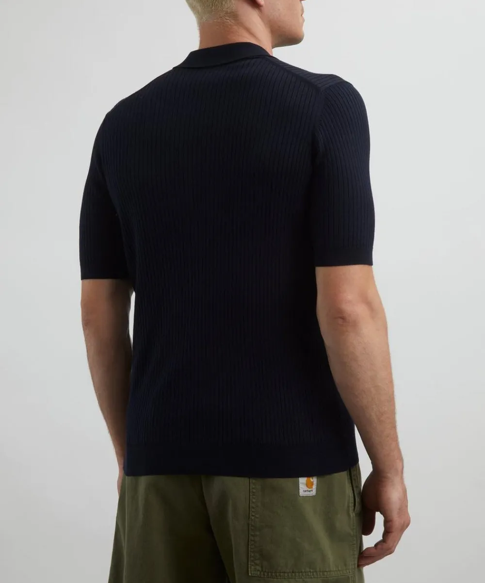 Sunspel Tops^Fine Rib Polo Shirt