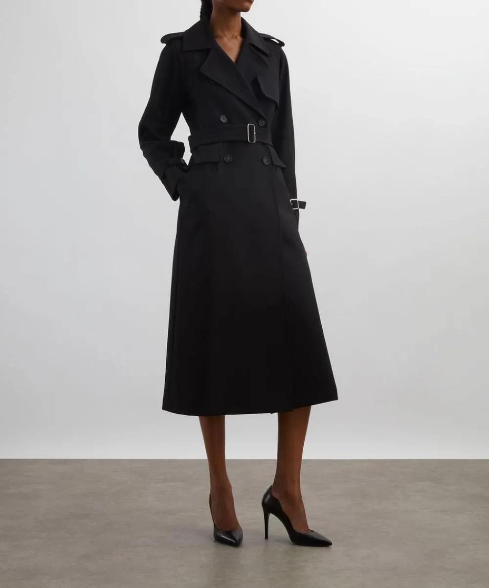 Max Mara Coats & Jackets^Flavio Long Sablé Trench Coat