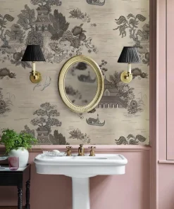 Liberty Interiors Wallpaper|Wallpaper^Floating Palace in Pewter