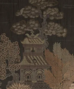 Liberty Interiors Wallpaper|Furnishing Fabrics^Floating Palace in Twill Grey
