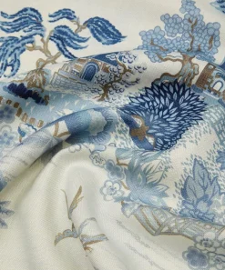 Liberty Interiors Furnishing Fabrics^Floating Pavilion Guro Linen in Lapis