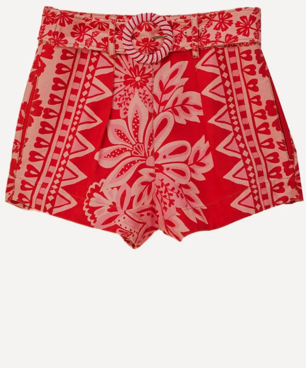 FARM Rio Trousers & Shorts^Flora Tapestry Red Shorts