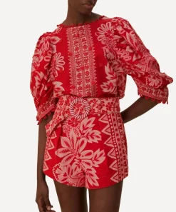 FARM Rio Trousers & Shorts^Flora Tapestry Red Shorts