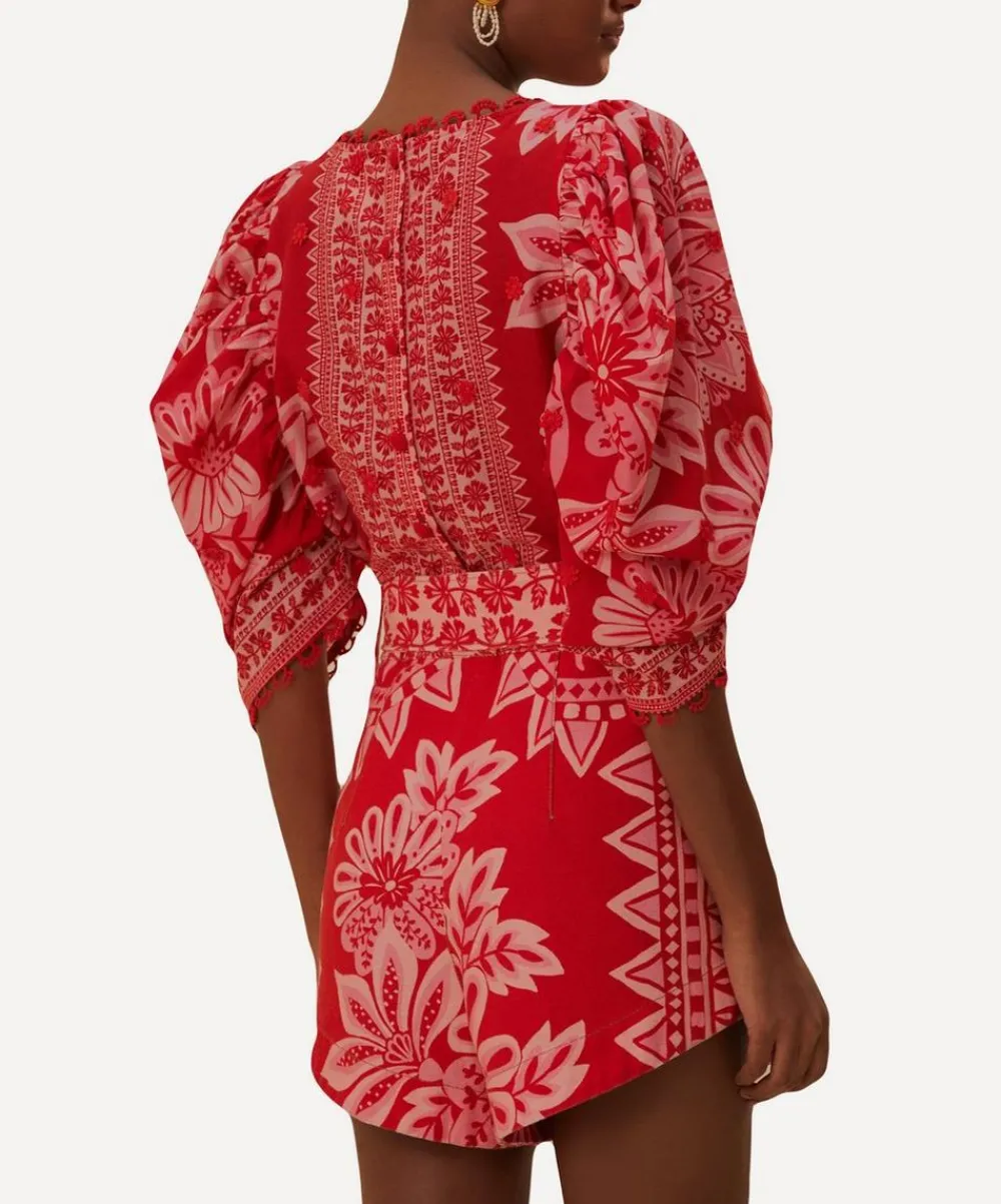 FARM Rio Trousers & Shorts^Flora Tapestry Red Shorts