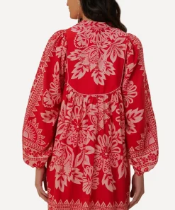 FARM Rio Dresses^Flora Tapestry Tapestry Red Mini-Dress