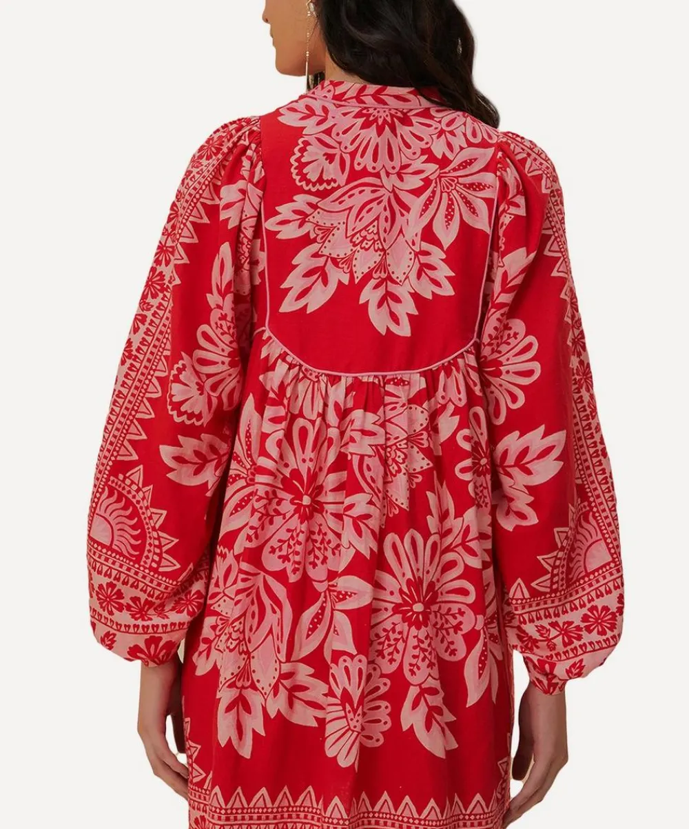 FARM Rio Dresses^Flora Tapestry Tapestry Red Mini-Dress