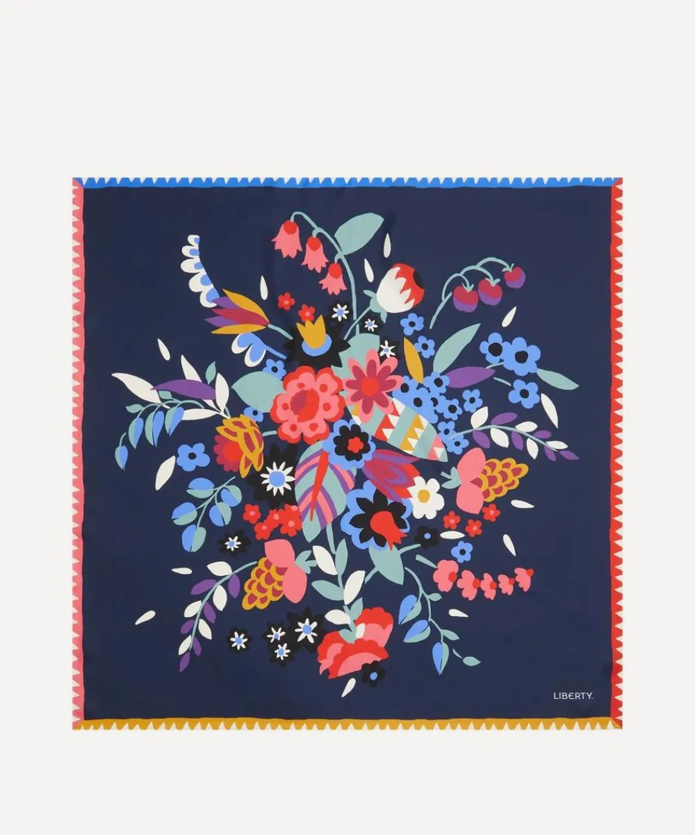 Liberty Scarves^Floral Ballet 90X90 Silk Scarf