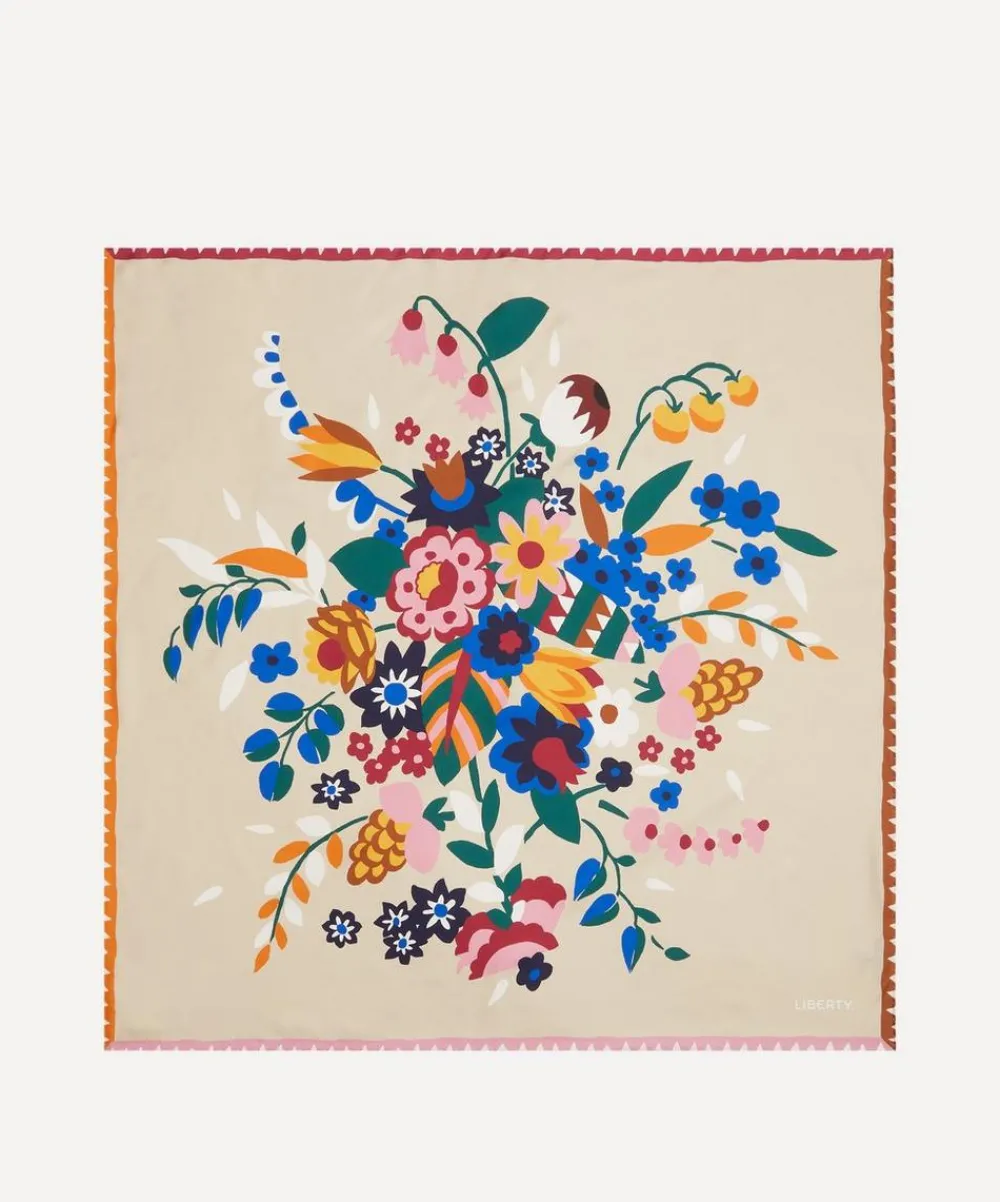 Liberty Scarves^Floral Ballet 90X90 Silk Scarf