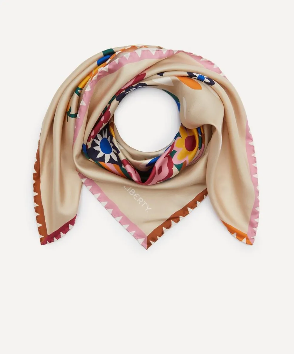 Liberty Scarves^Floral Ballet 90X90 Silk Scarf