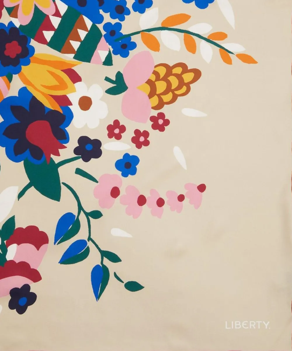Liberty Scarves^Floral Ballet 90X90 Silk Scarf