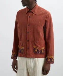 Kartik Research Shirts^Floral Embroidered Cotton Shirt