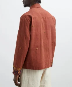 Kartik Research Shirts^Floral Embroidered Cotton Shirt