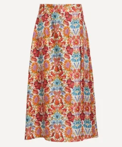 Liberty Skirts^Floral Muse Silk Soft Pleat Skirt