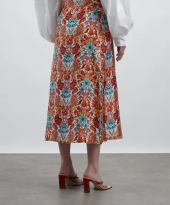 Liberty Skirts^Floral Muse Silk Soft Pleat Skirt