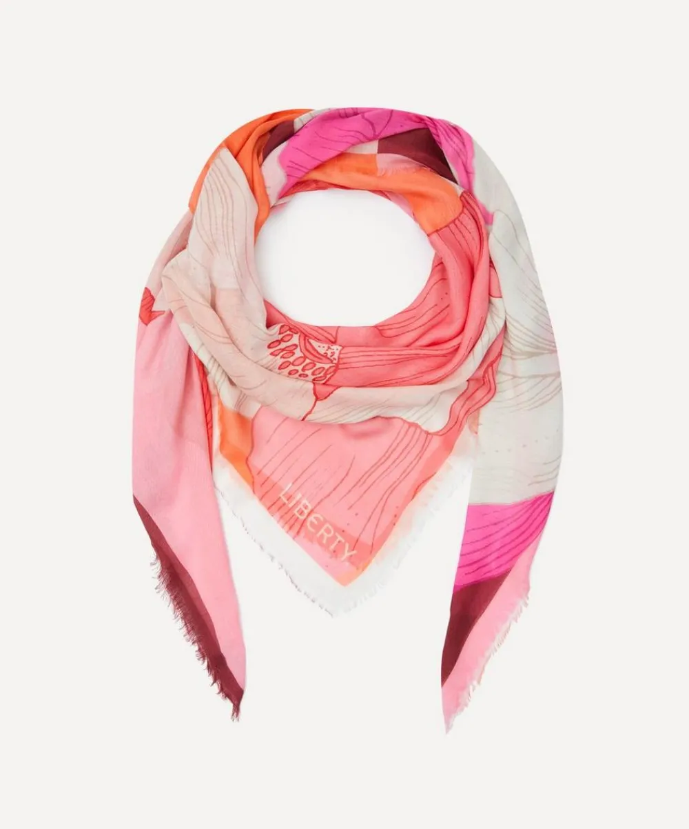 Liberty Scarves^Floral Muse 140x140 Modal-Cashmere Scarf