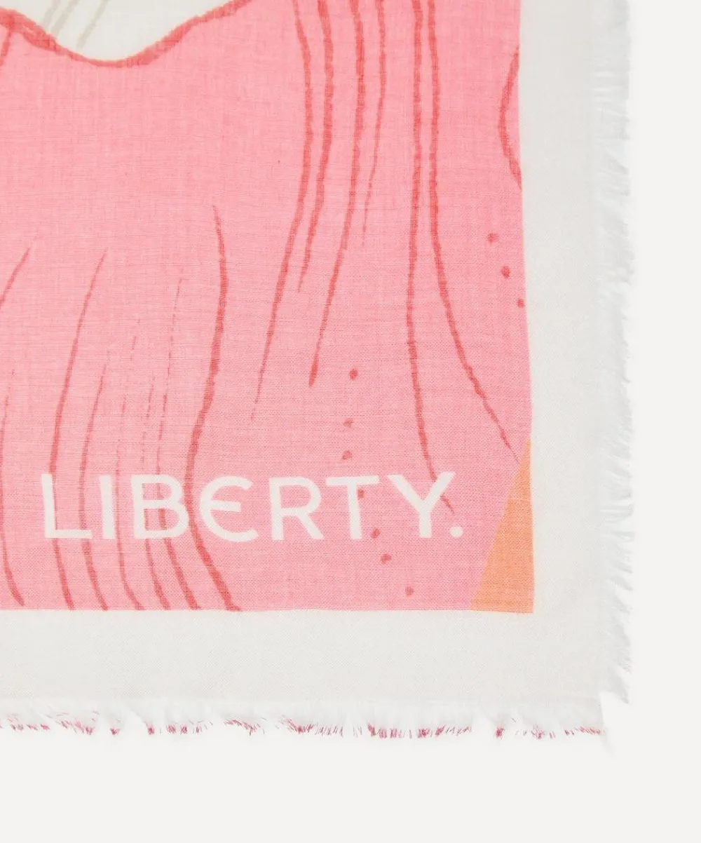 Liberty Scarves^Floral Muse 140x140 Modal-Cashmere Scarf