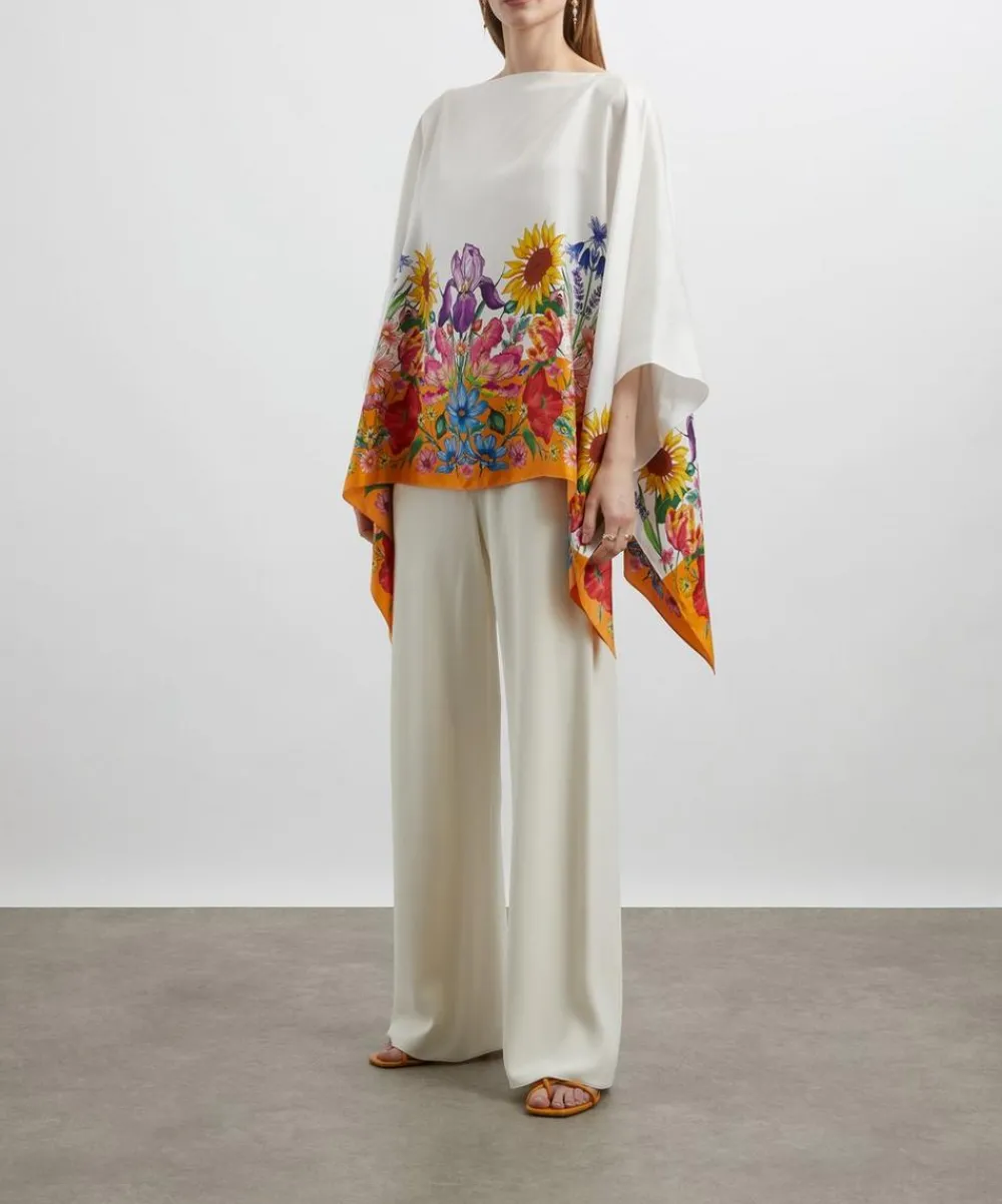 Liberty Scarves^Floral Muse 130x130 Silk Cape