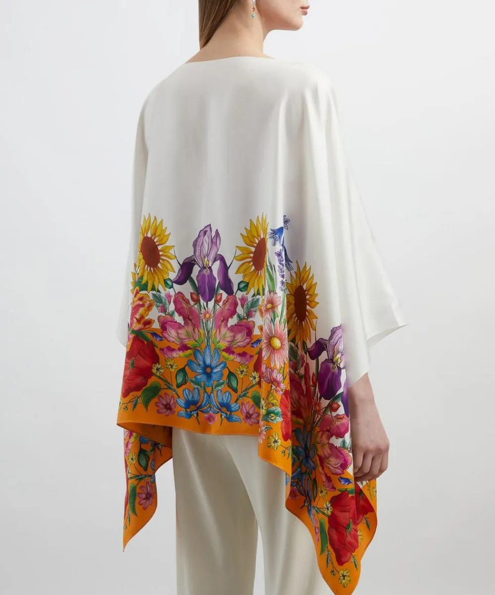 Liberty Scarves^Floral Muse 130x130 Silk Cape