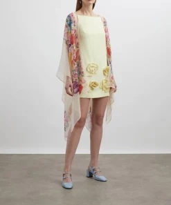 Liberty Scarves^Floral Muse 140x165 Silk Chiffon Cape