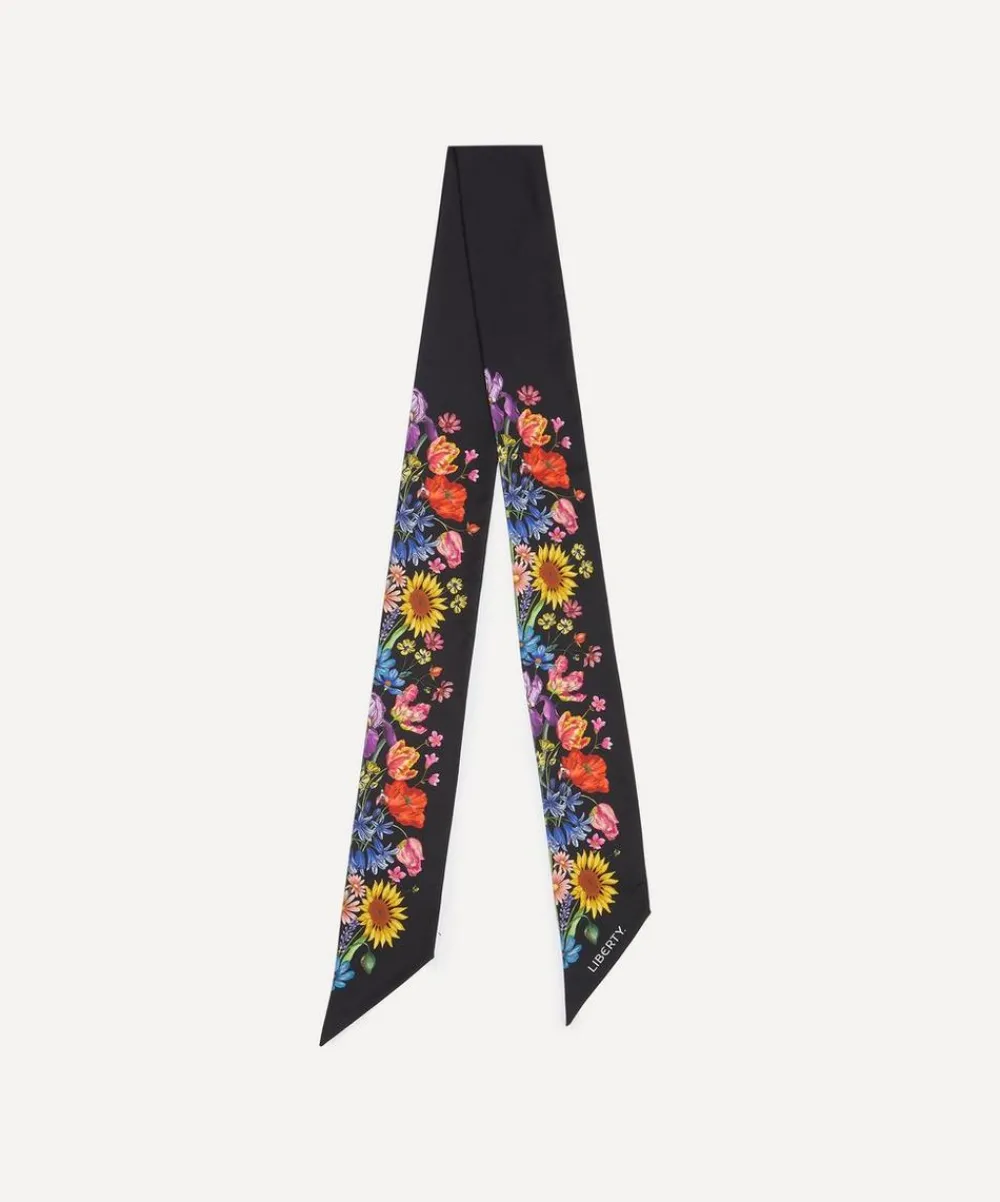 Liberty Scarves^Floral Muse 8X160 Skinny Silk Scarf