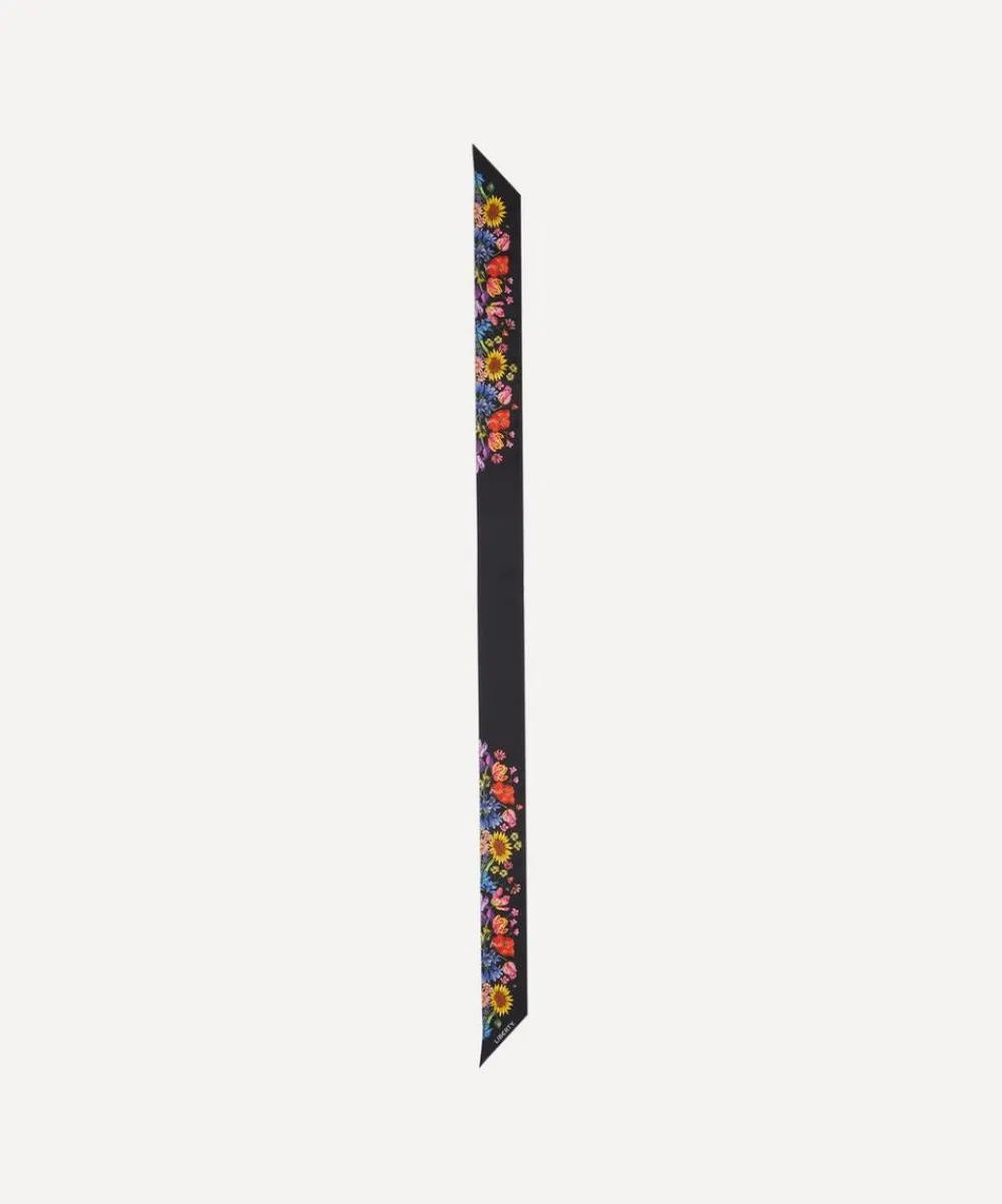 Liberty Scarves^Floral Muse 8X160 Skinny Silk Scarf