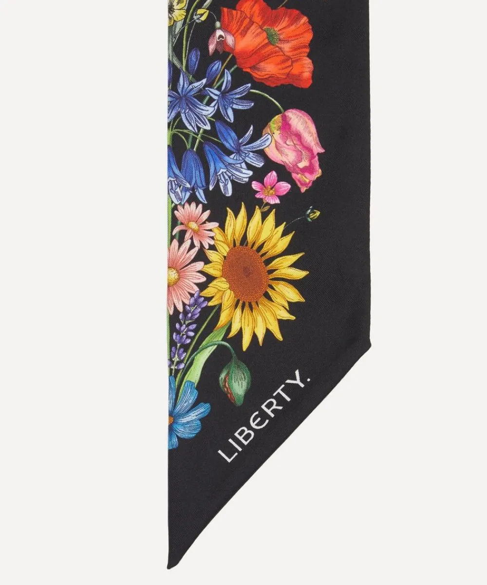 Liberty Scarves^Floral Muse 8X160 Skinny Silk Scarf