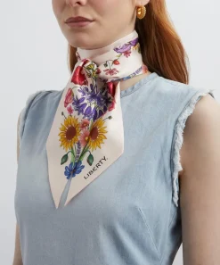 Liberty Scarves^Floral Muse 8X160 Skinny Silk Scarf