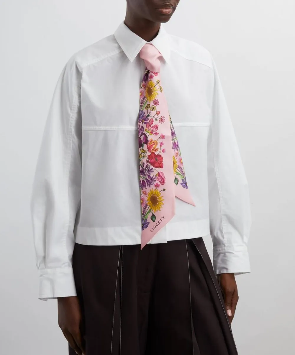 Liberty Scarves^Floral Muse 8X160 Skinny Silk Scarf