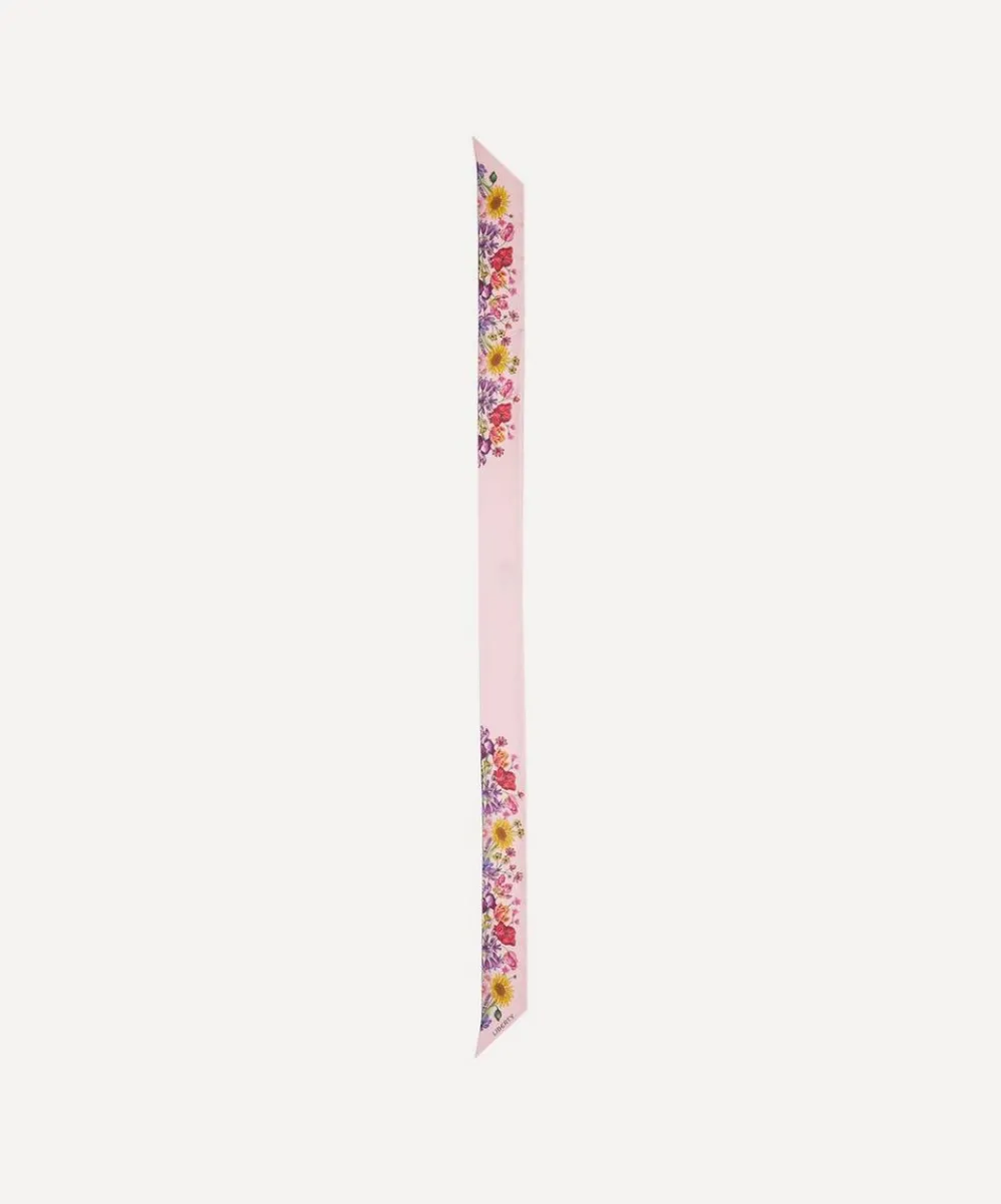 Liberty Scarves^Floral Muse 8X160 Skinny Silk Scarf