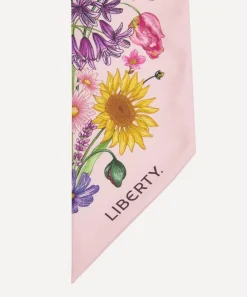 Liberty Scarves^Floral Muse 8X160 Skinny Silk Scarf