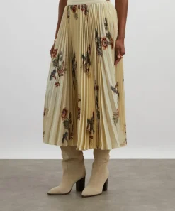 Etro Skirts^Floral Pleated Sable Midi Skirt