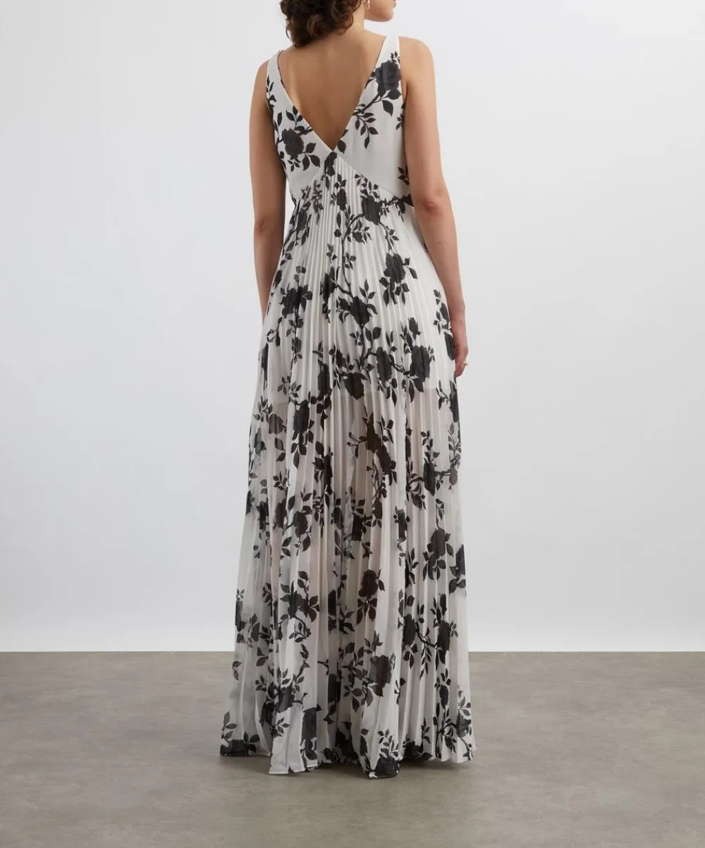 Self-Portrait Dresses^Floral Print Chiffon Maxi Dress