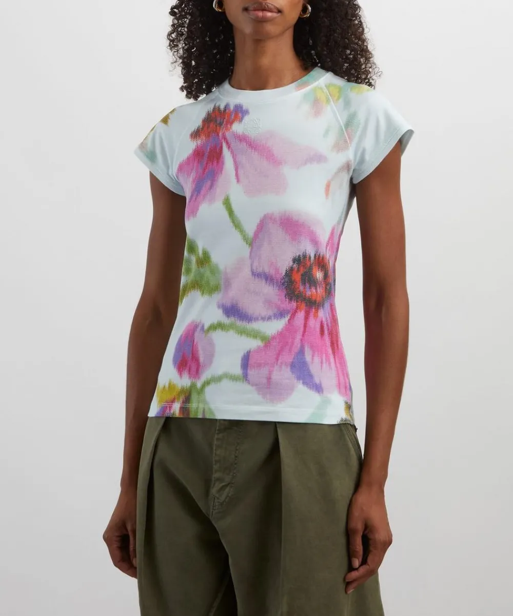 Loewe Tops^Floral Print T-Shirt