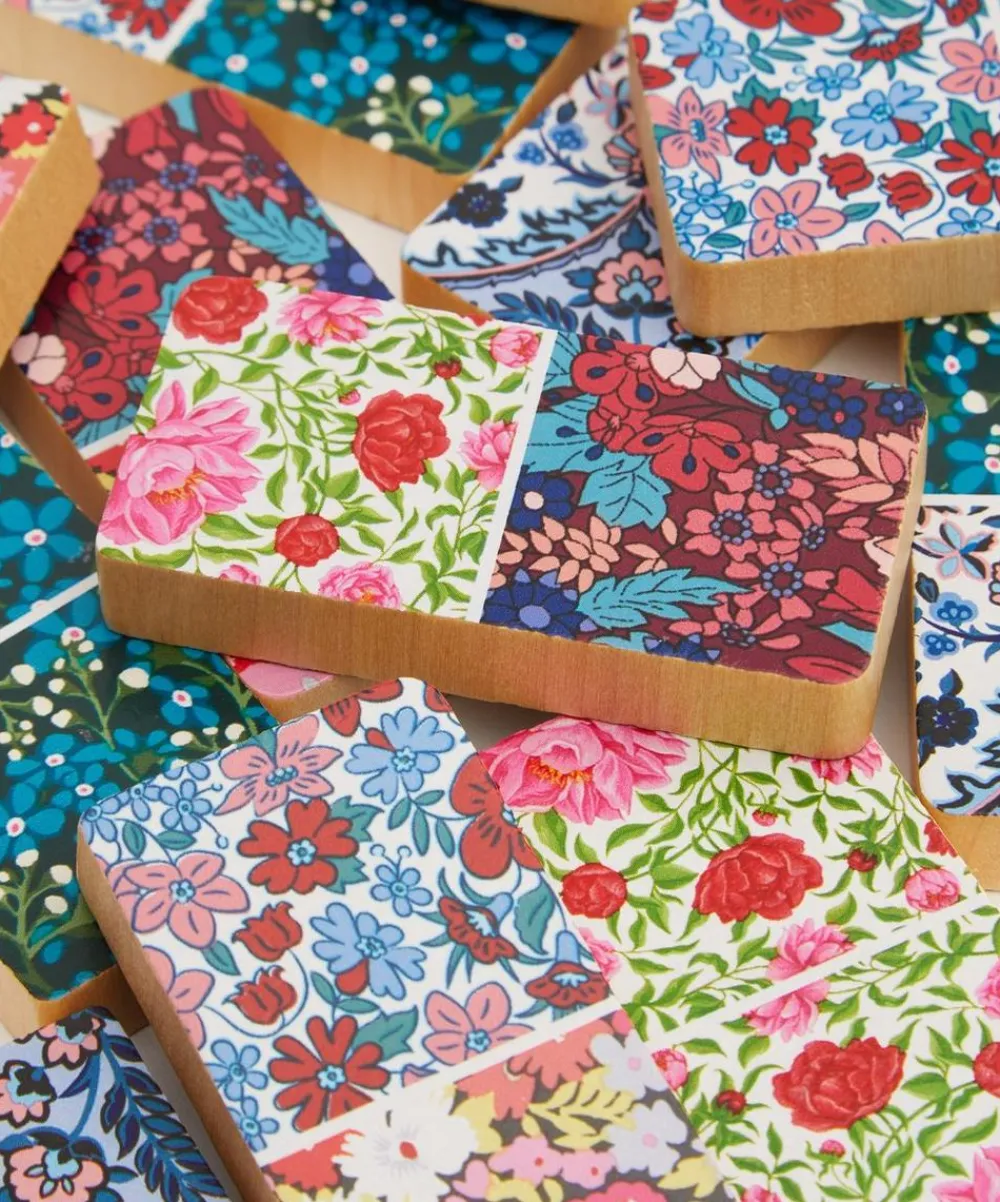 Liberty Stationery And Games^Floral Wood Domino Set