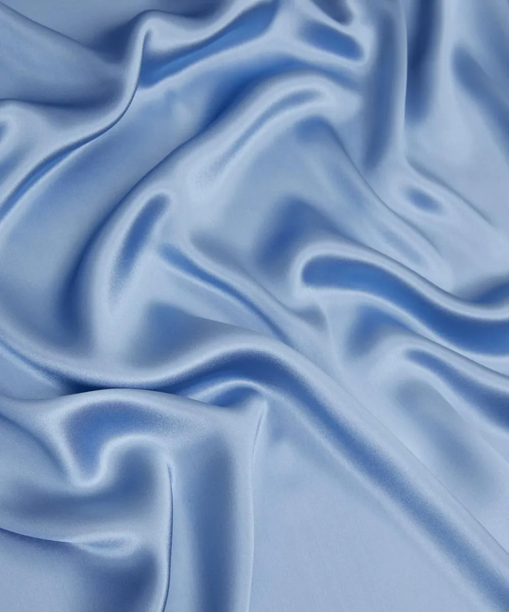 Liberty Fabrics Silk Satin|Classic Tana Lawn^Forget Me Not Plain Silk Satin