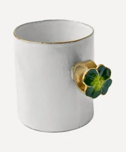 Astier de Villatte Mugs^Four Leaf Clover Ring Cup