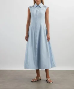 Clea Dresses^Franca Mist Blue Midi Dress