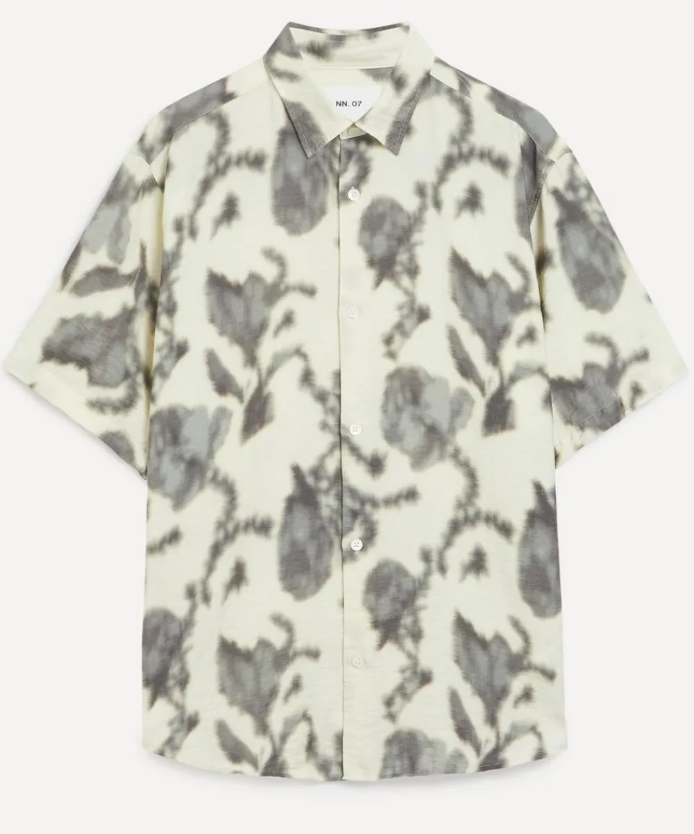 NN07 Shirts^Freddy Ecru Print Shirt