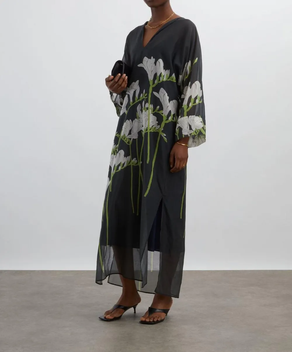 Bernadette Swimwear^Freesia Silk-Cotton Kaftan