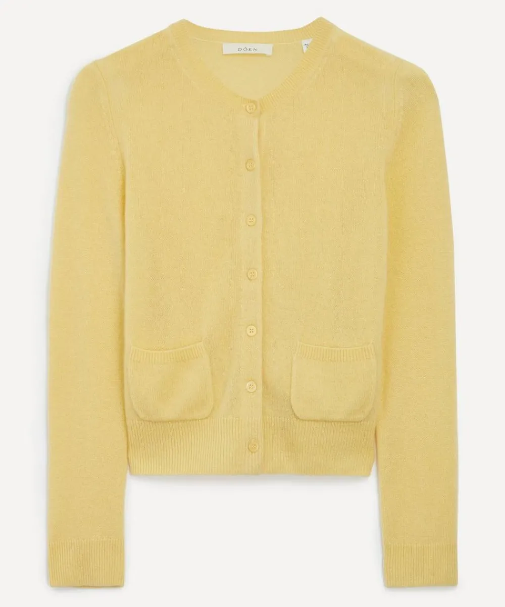 DÔEN Knitwear^Freya Lemon Chiffon Cashmere Cardigan