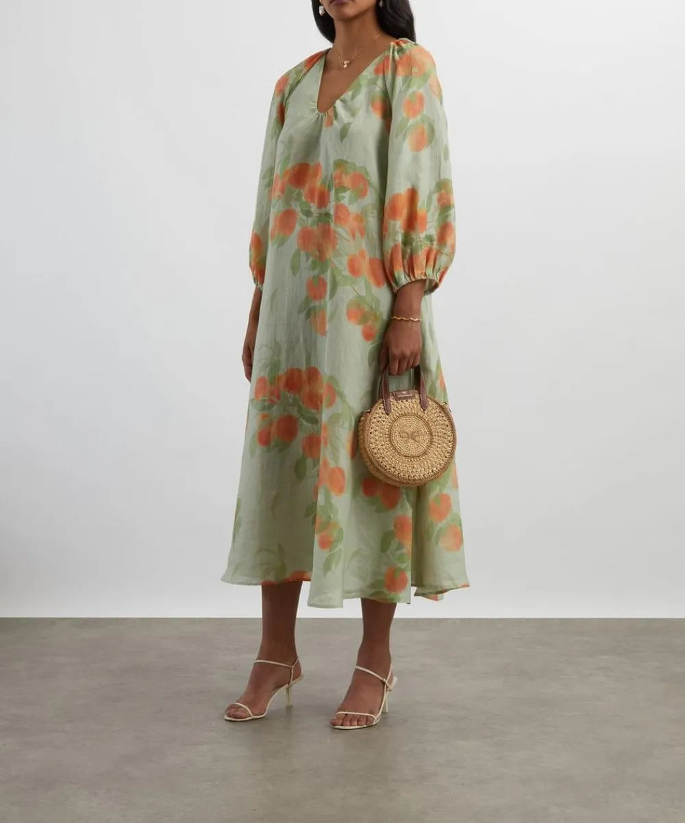 Bernadette Dresses^Georgette Peach Tree Maxi Dress