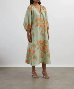 Bernadette Dresses^Georgette Peach Tree Maxi Dress