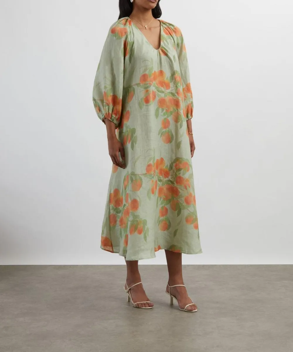 Bernadette Dresses^Georgette Peach Tree Maxi Dress