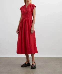 Mondo Corsini Dresses^Georgia Rossa Cotton Poplin Dress