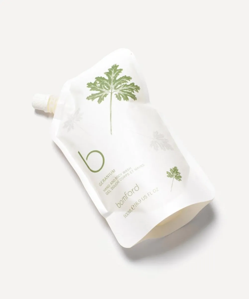 Bamford Bath & Body Wash^Geranium Hand and Body Wash Refill Pouch 500ml