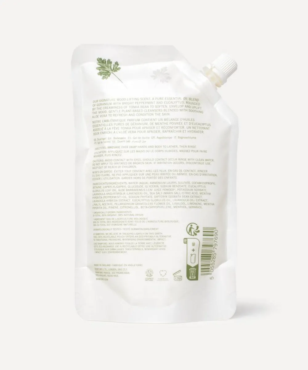 Bamford Bath & Body Wash^Geranium Hand and Body Wash Refill Pouch 500ml