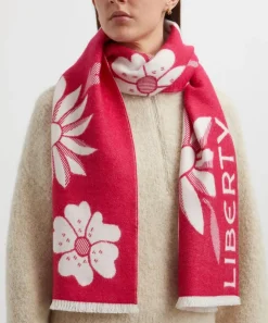 Liberty Scarves^Giant Poppy and Daisy 35X180 Jacquard Scarf